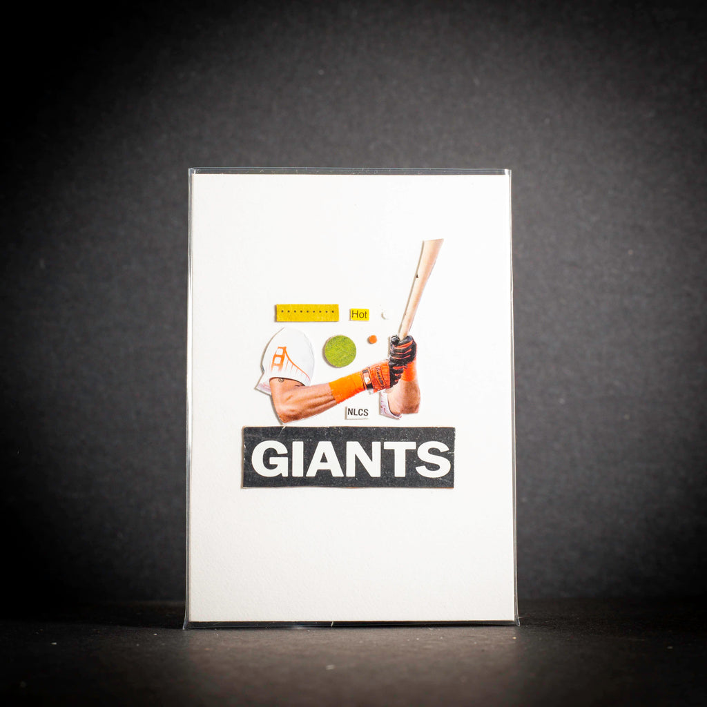 Product packaging with 'GIANTS' branding on a dark background