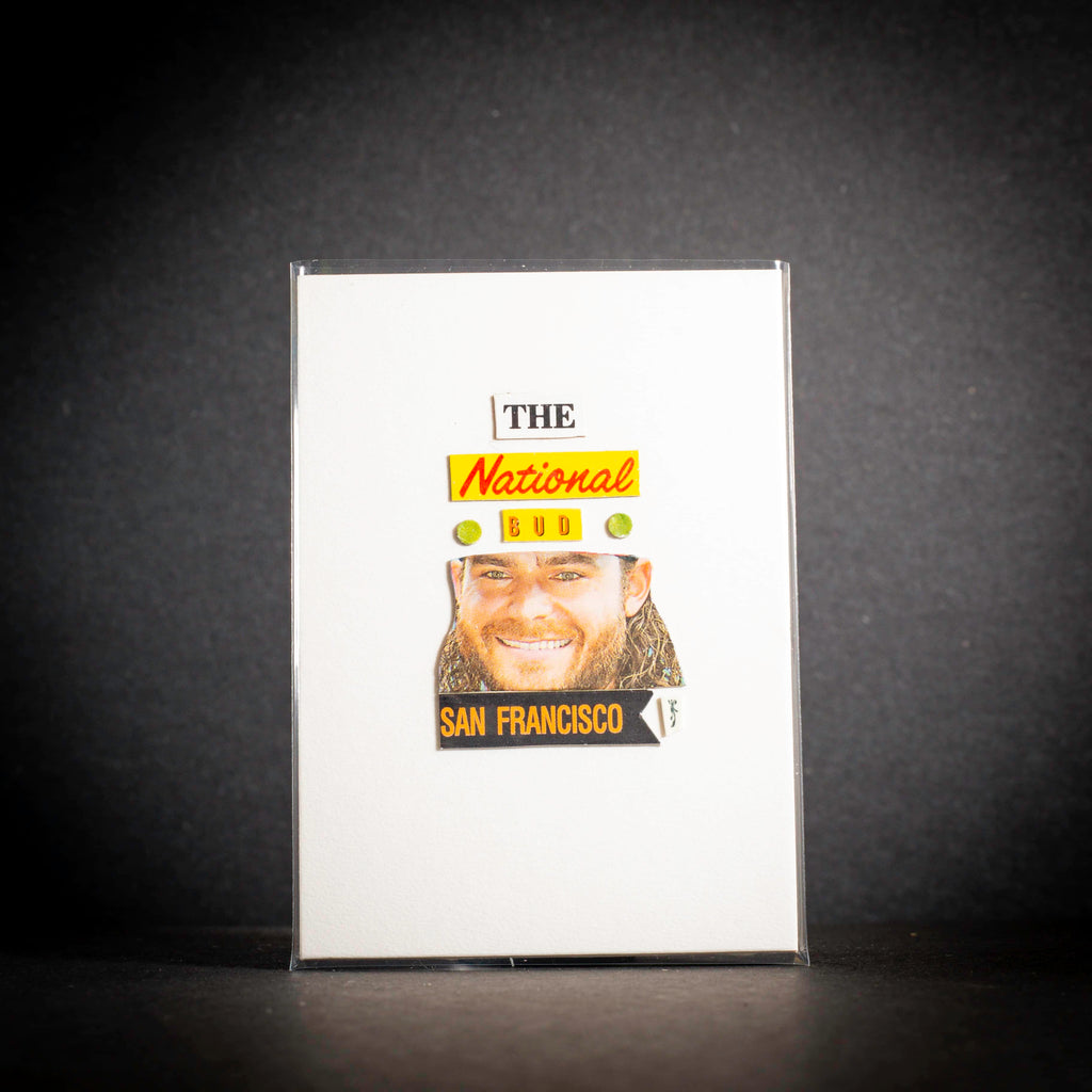Cassette tape with 'The National Pub San Francisco' branding on a dark background