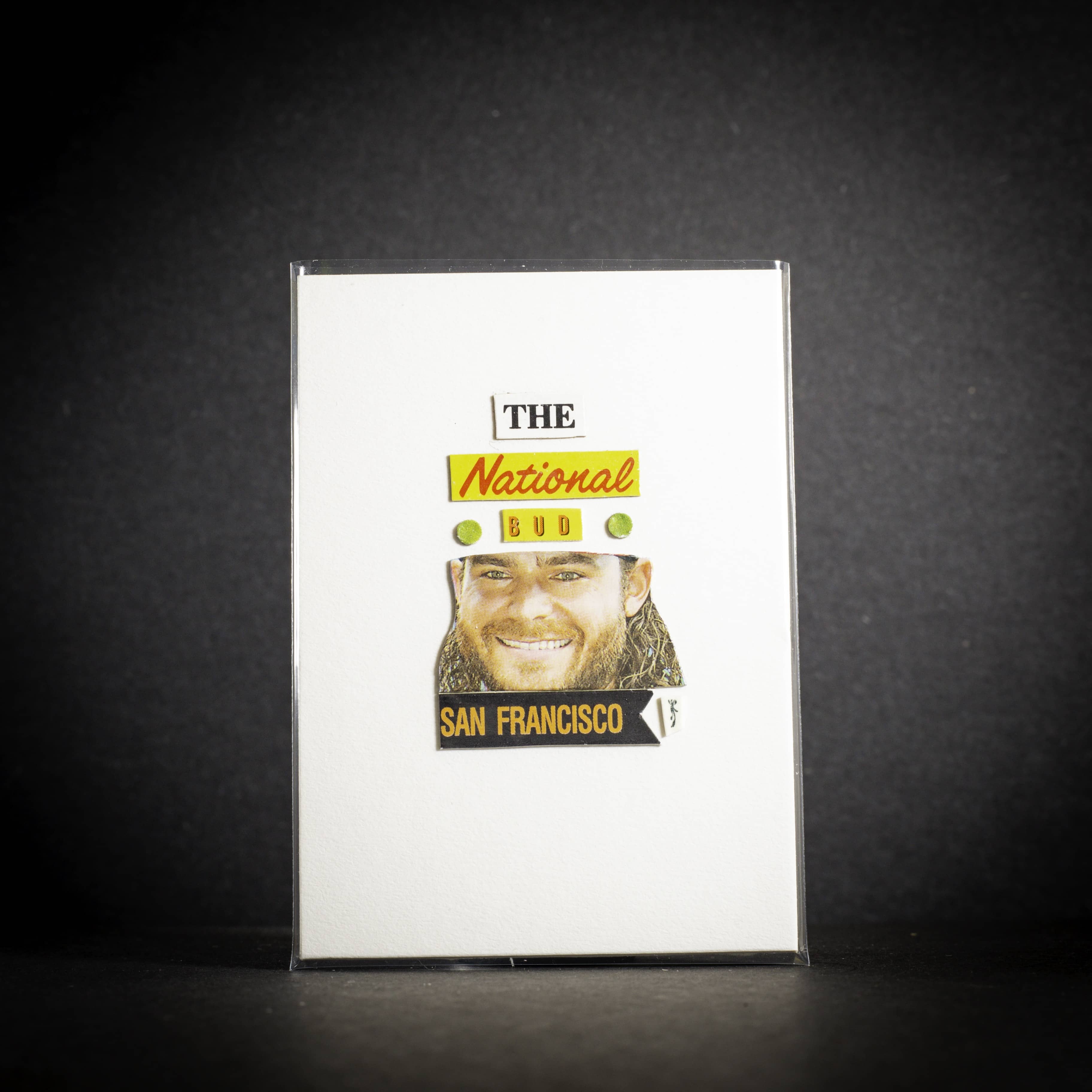 Cassette tape with 'The National Pub San Francisco' branding on a dark background